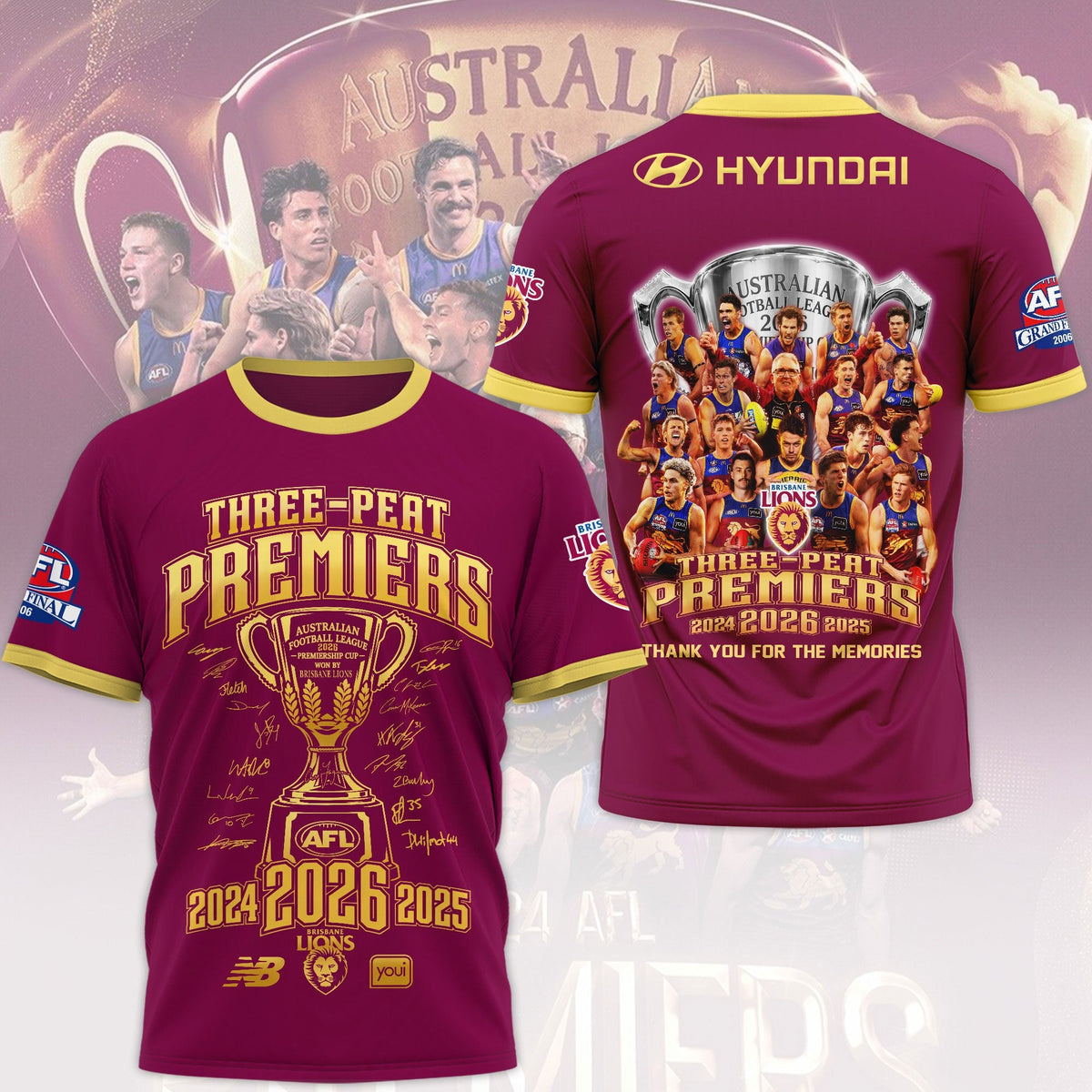 PREMIUM AFL X BL THANK FOR MEMORIES CHAMPIONSHIPÂ TSHIRT V2 LIMITED EDITION NDT VHM 2026