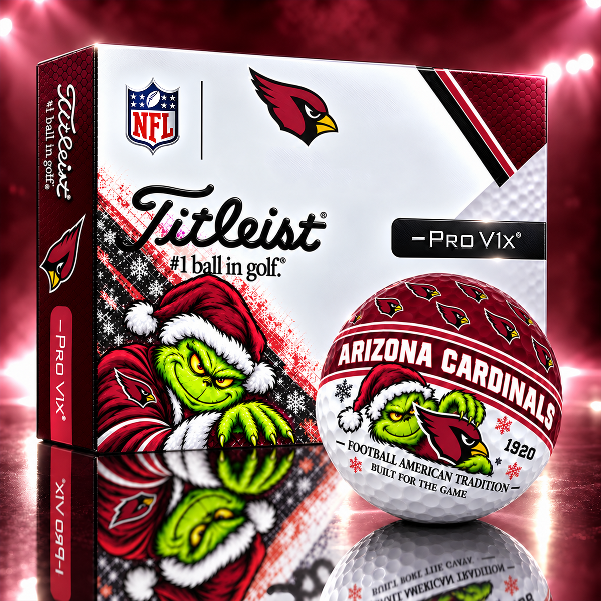 AC x NFL 1-OF-1 IN-HOUSE CRAFTED TITLEIST PRO V1X GOLF BALLS