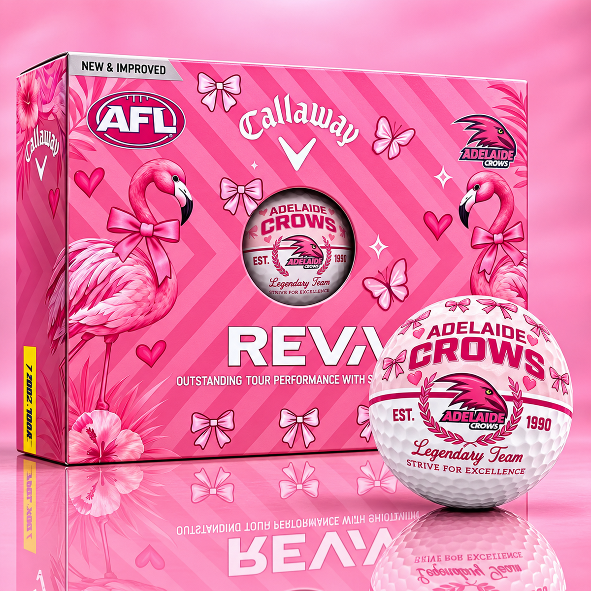 ADE X Custom AFL Pink Coquette Ladies Golf Balls