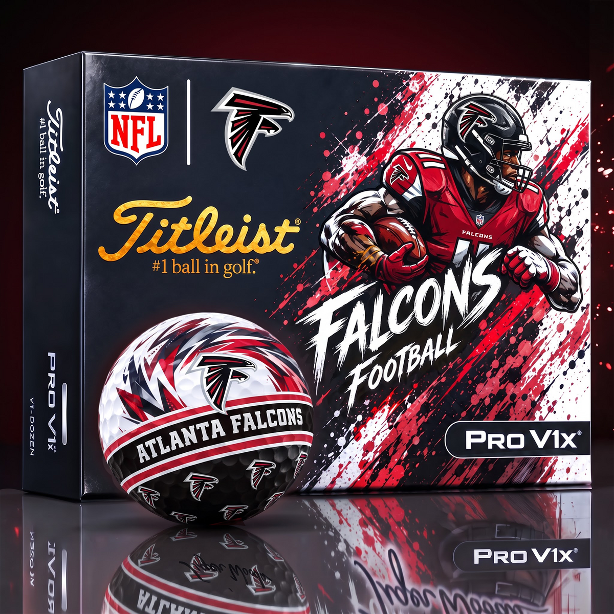 AF x Custom NFL Dynamic Paint Splatter Golf Balls