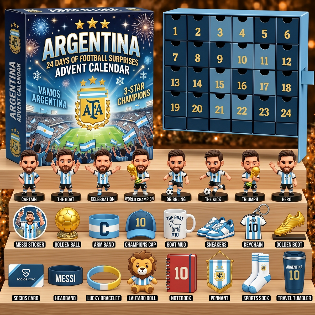 ARG x M10 Game Day Premium Personalized 24 Days Of Advent Calendar