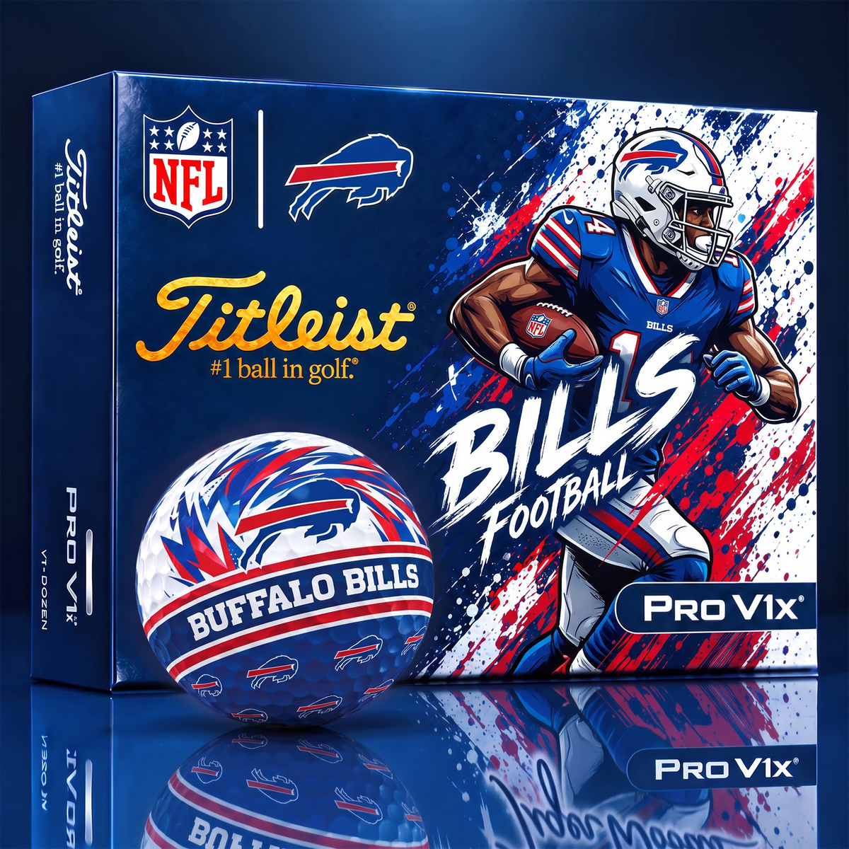 BB x Custom NFL Dynamic Paint Splatter Golf Balls