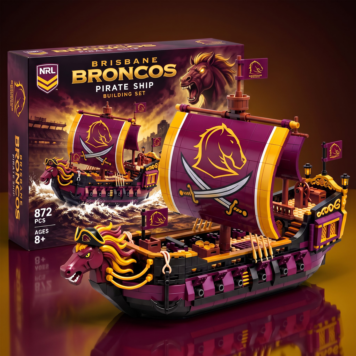 BB x NRL 50th Anniversary Pirate Ship Building Set
