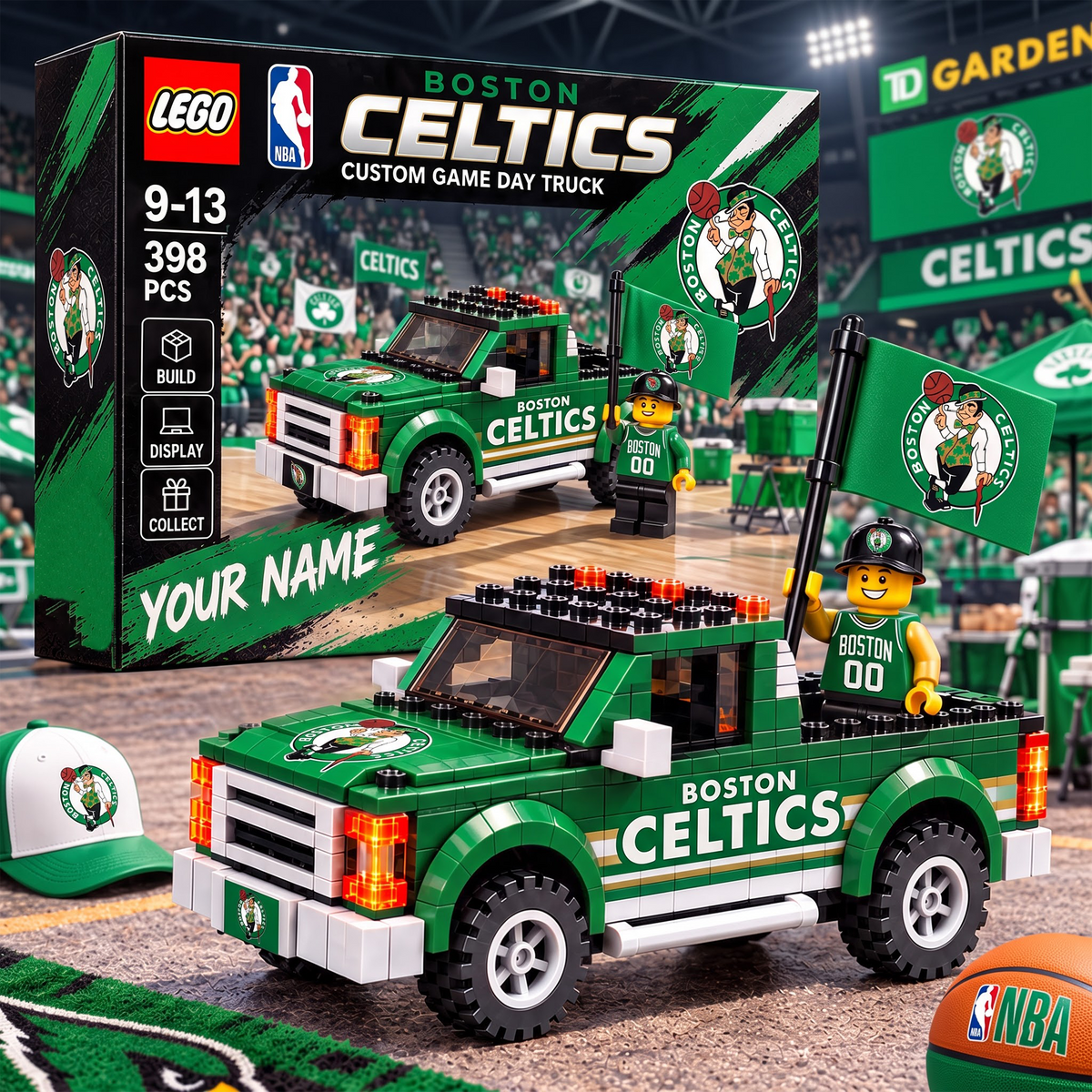 BOS X NBA 1-OF-1 IN-HOUSE CRAFTED CUSTOM GAME DAY TRUCK BRICK SET