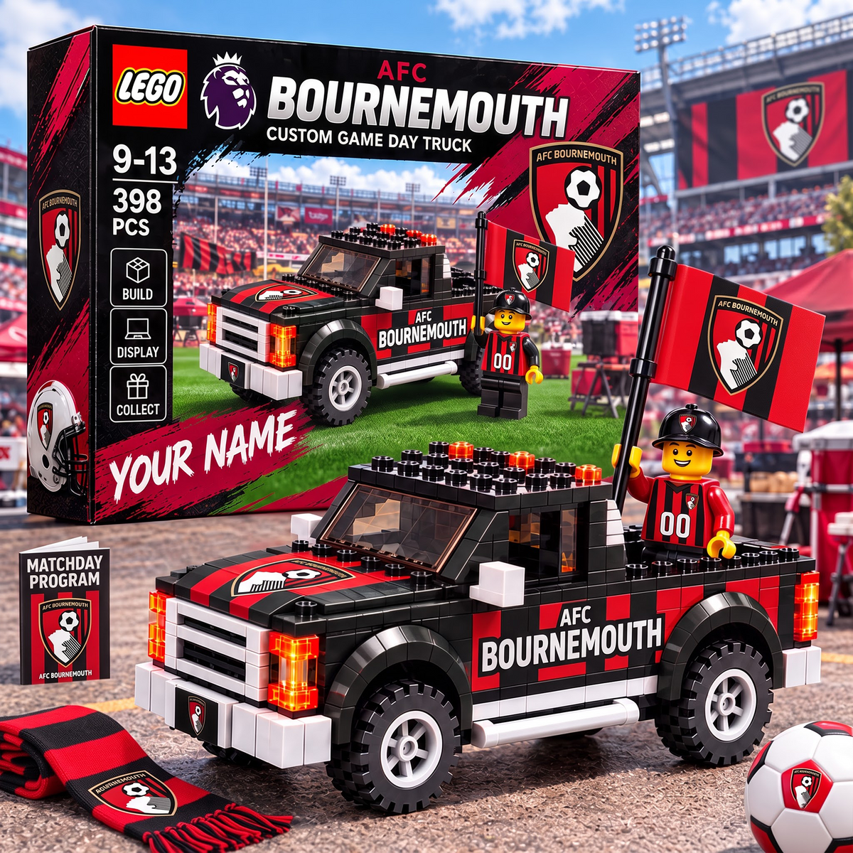 BOU X EPL 1-OF-1 IN-HOUSE CRAFTED CUSTOM GAME DAY TRUCK BRICK SET
