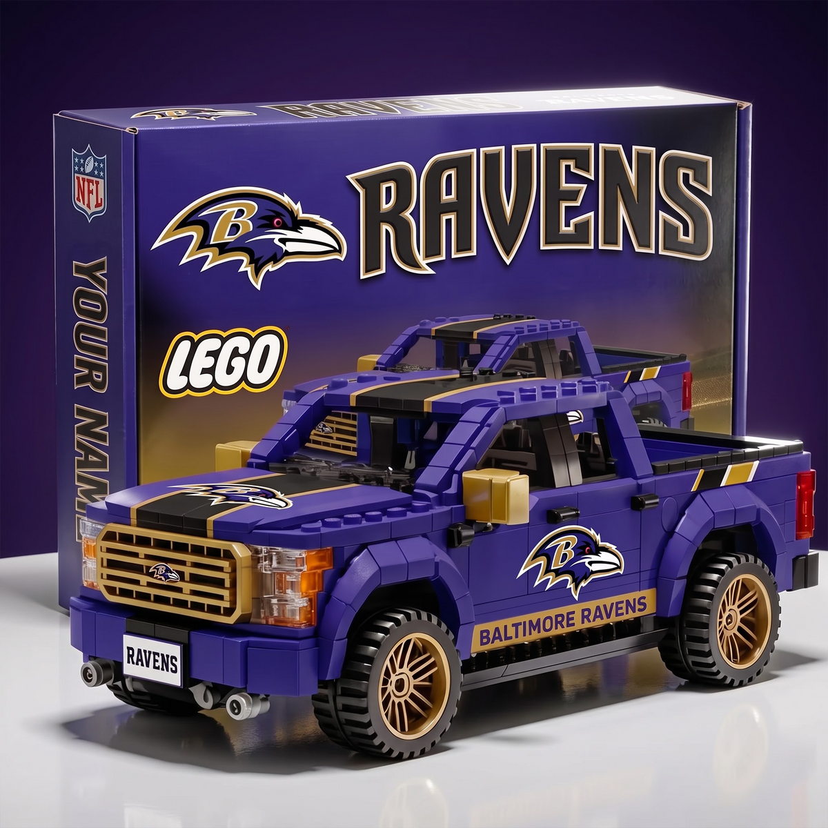 BR x NFL IN-HOUSE CRAFTED PICKUP TRUCK BUILDING BLOCK SET