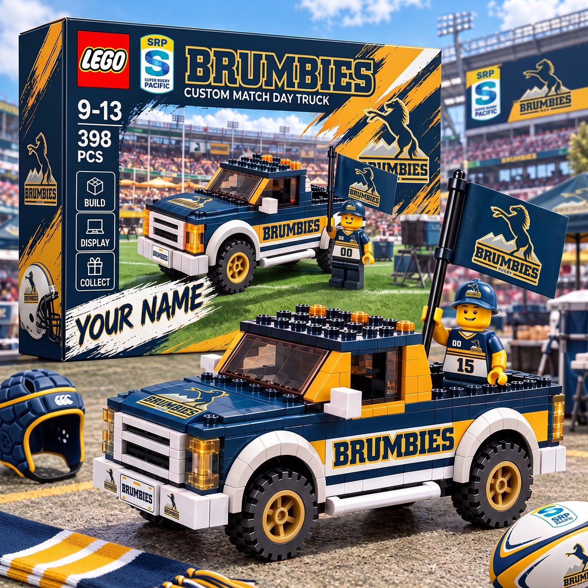 BRU X SRP 1-OF-1 IN-HOUSE CRAFTED CUSTOM GAME DAY TRUCK BRICK SET