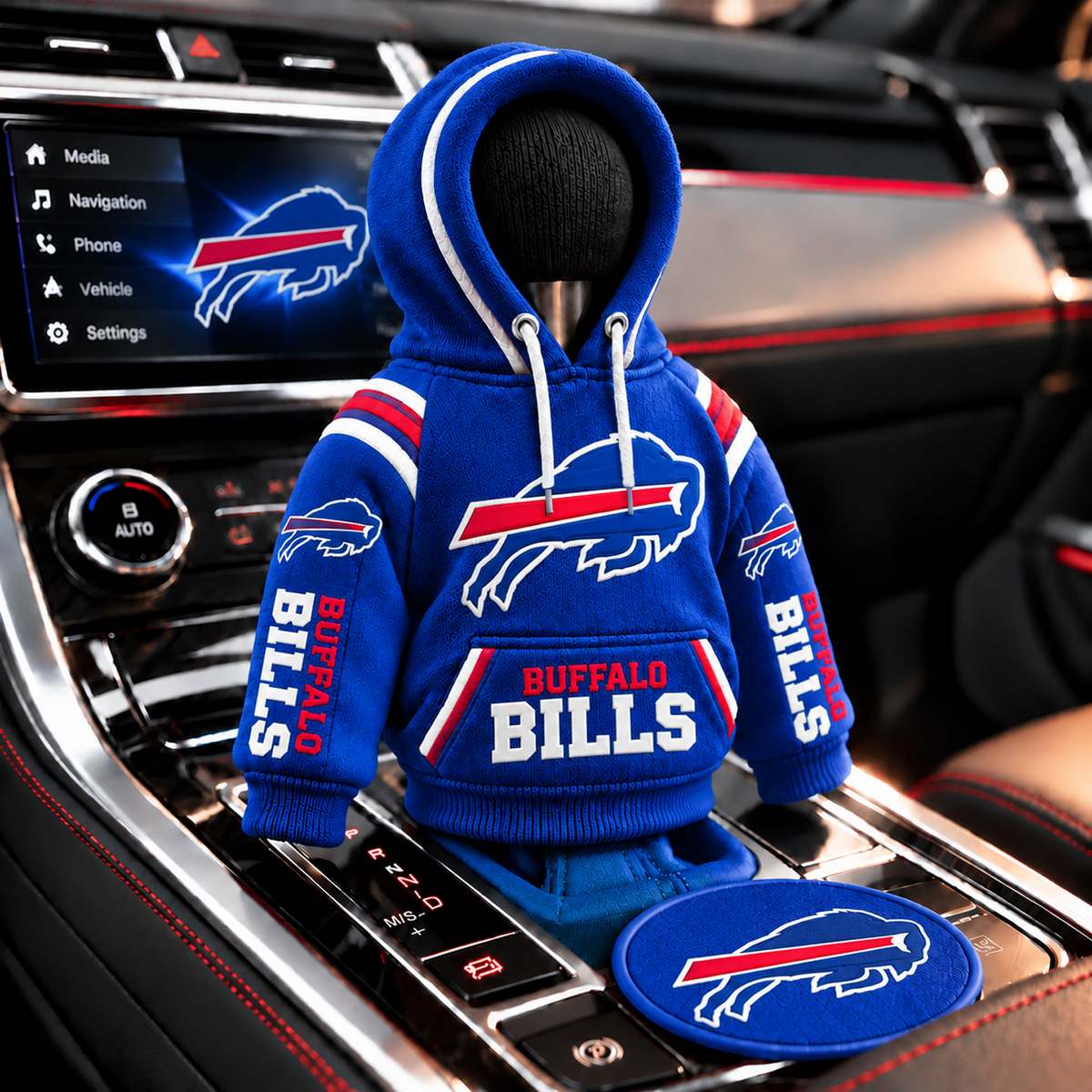 BUF x NFL Personalized Name Shift Knob Hoodie