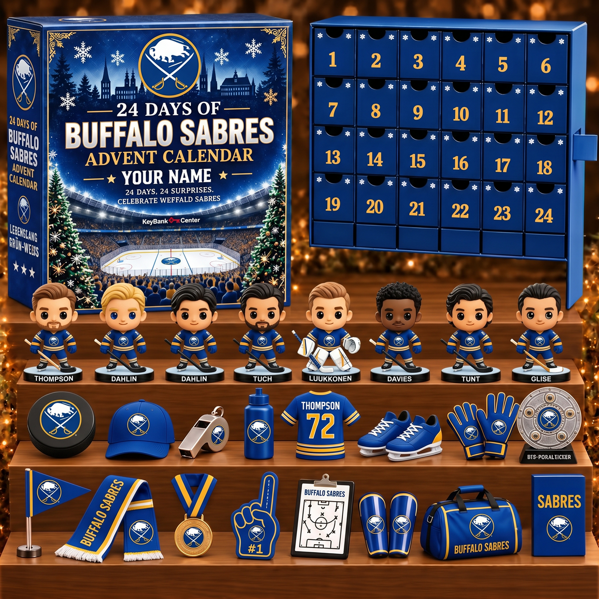 BUF x NHL Game Day Premium Personalized 24 Days Of Advent Calendar