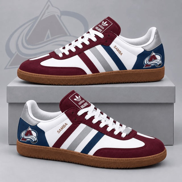 CA x NHL Retro Samba Low Top Sneakers Classic Three Stripe Hockey Fan Casual Shoes