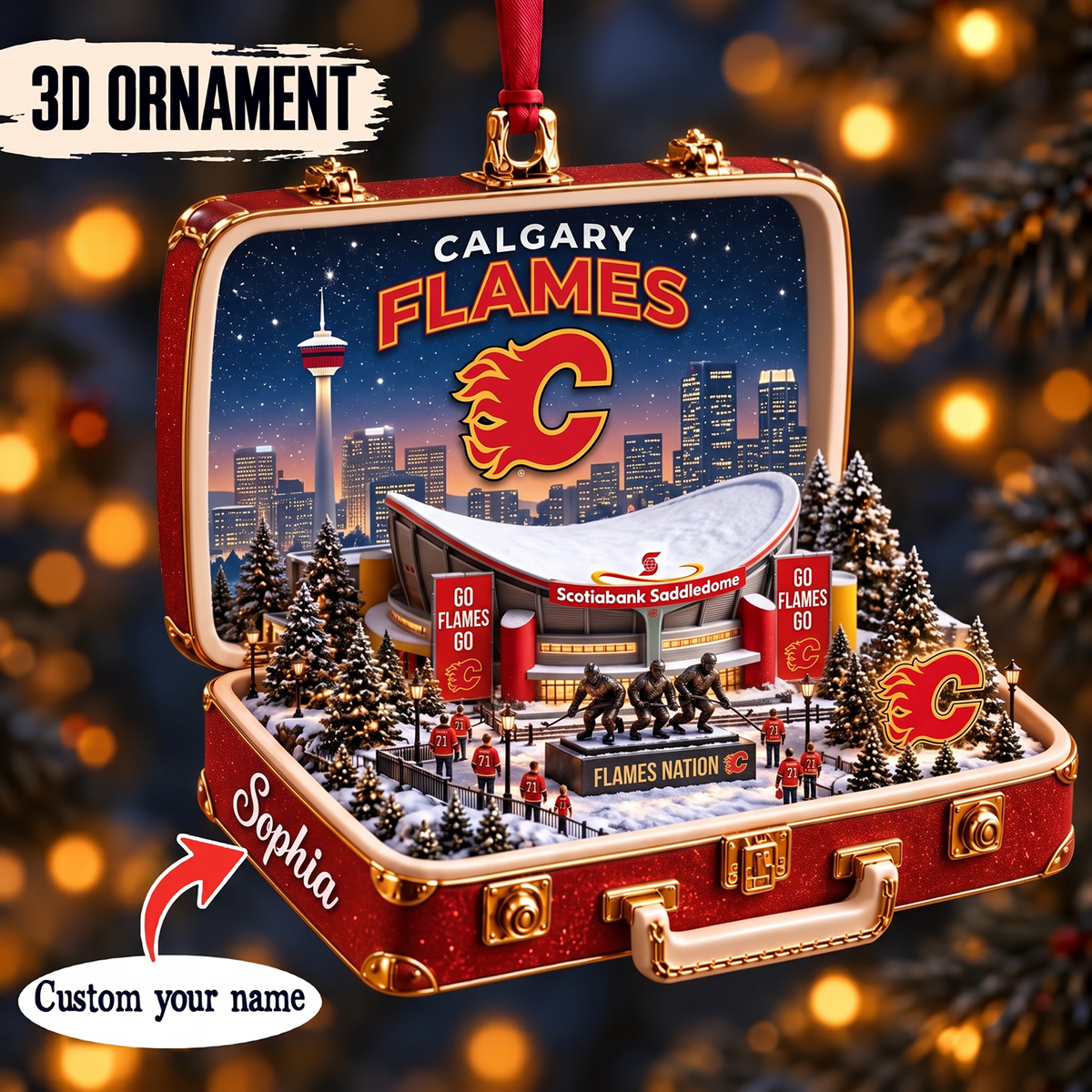 CAL x NHL Christmas KICKOFF Premium Personalized Acrylic Oranment