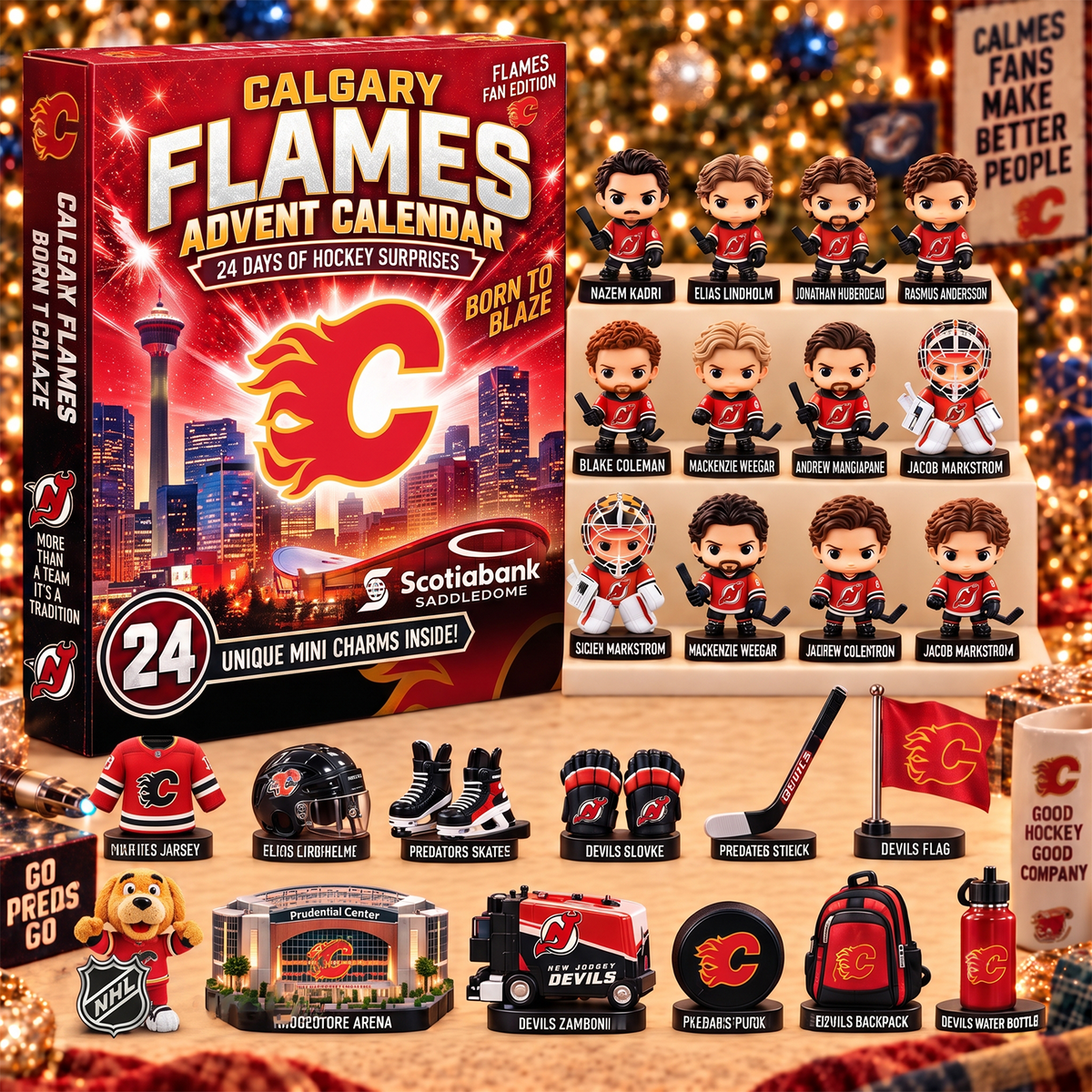 CAL x NHL Game Day Premium Personalized 24 Days Of Advent Calendar