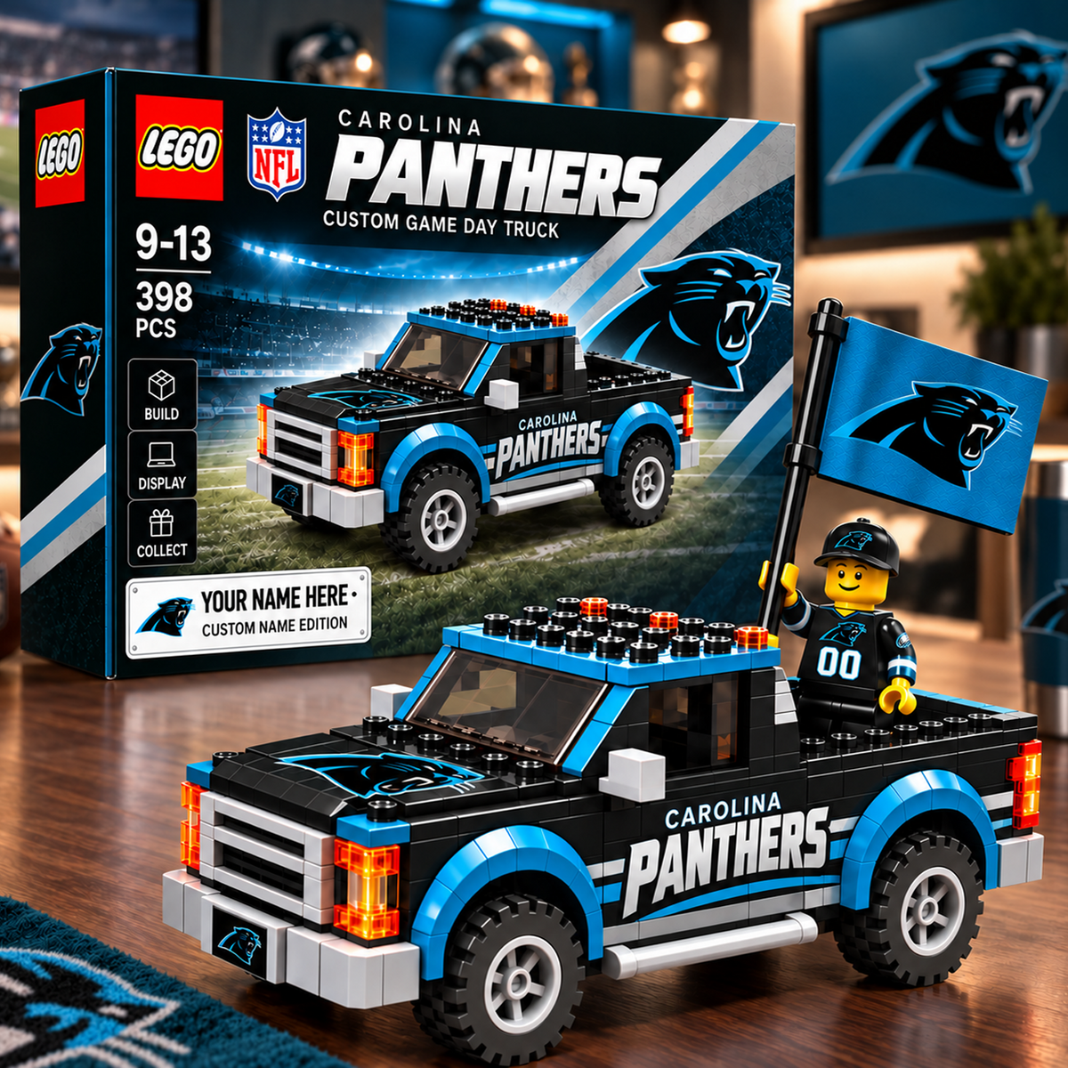 CAR x NFL Building Blocks Truck Toy Set V2