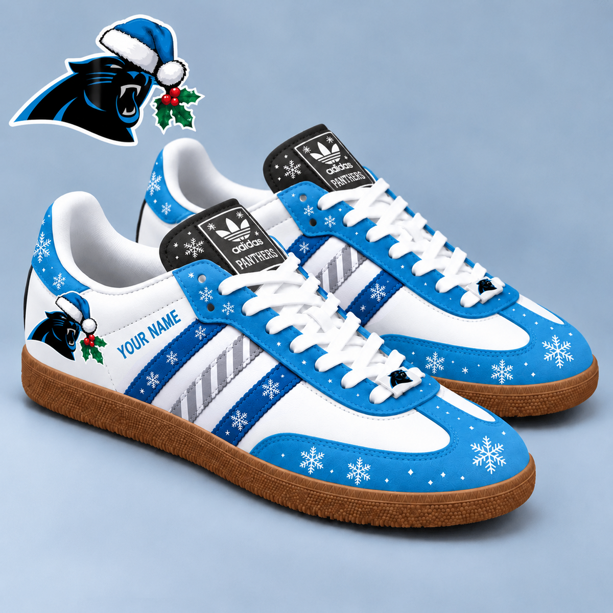 CAR x NFL Christmas Personalized Name Samba Shoes