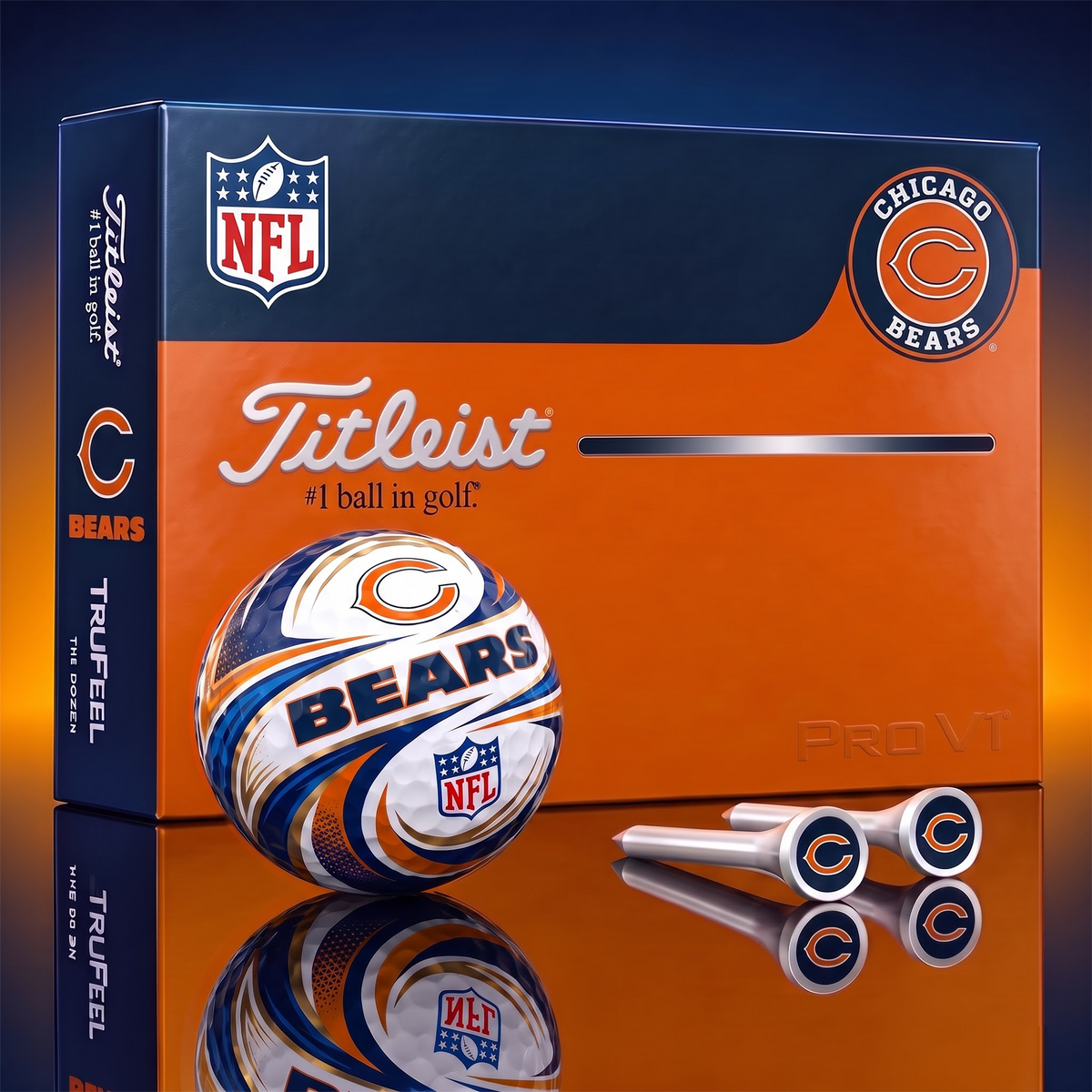 CB x 1-of-1 Custom NFL Golf Balls And Tees Gift Set