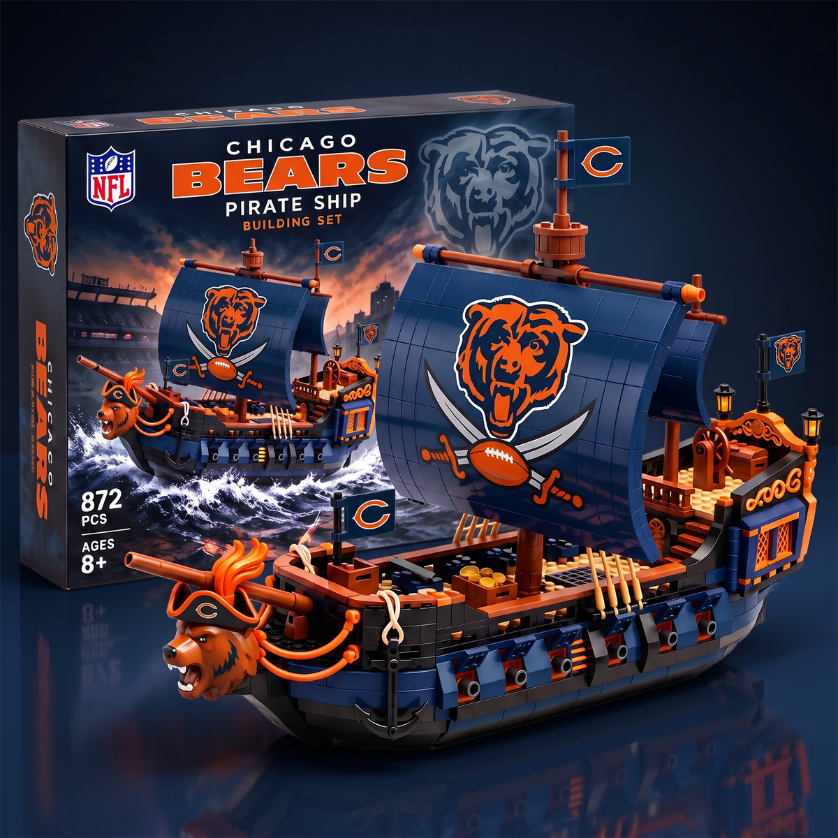 CB x NFL 50th Anniversary Pirate Ship Building Set