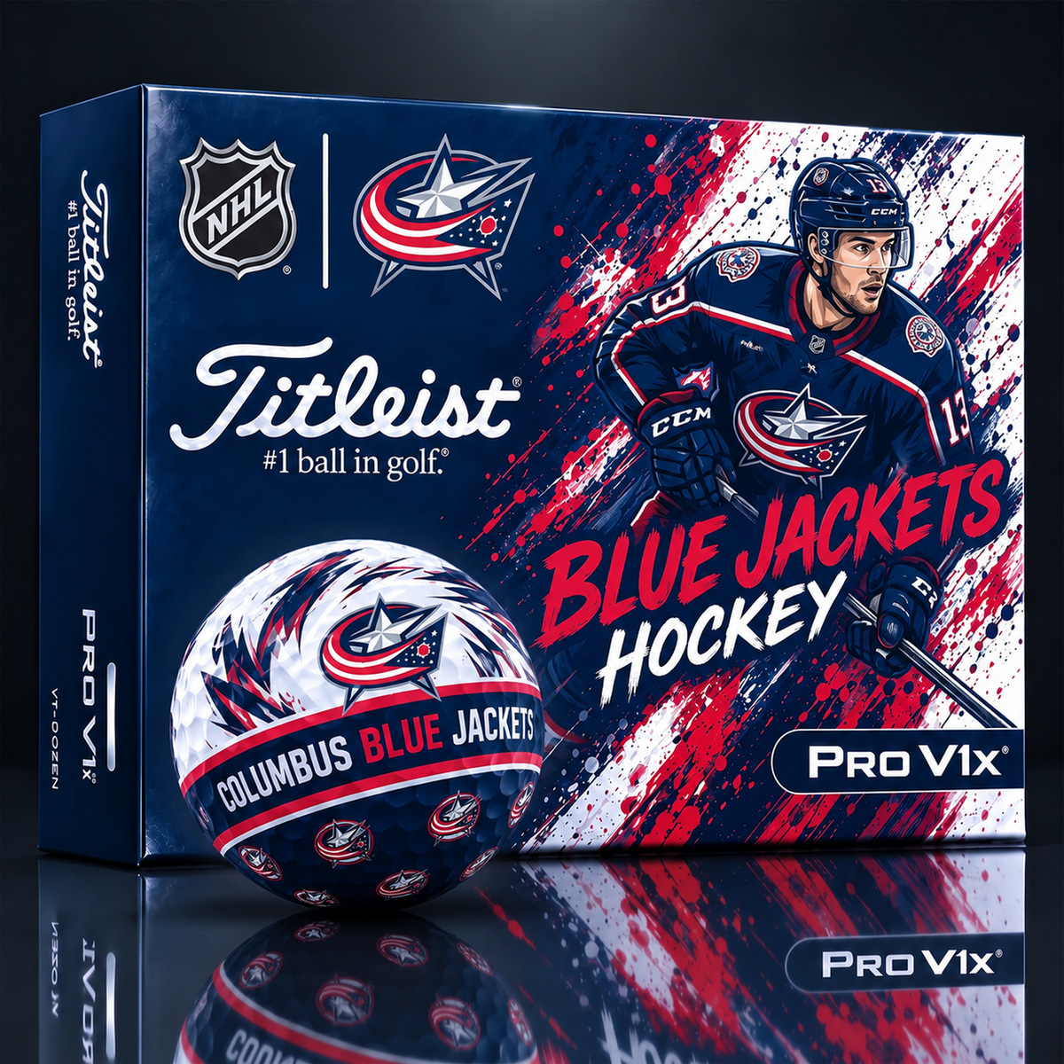 CBJ X Custom NHL Dynamic Paint Splatter Golf Balls