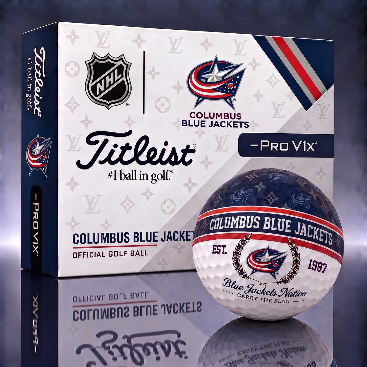 CBJ X NHL Custom LV x Titleist Pro V1 Golf Balls Set