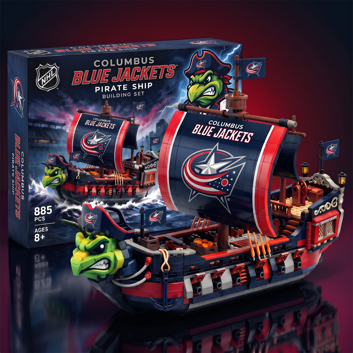 CBJ x x NHL 50th Anniversary Pirate Ship Building Set
