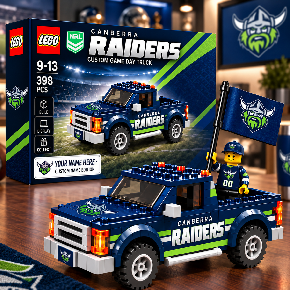 CBR x NRL Building Blocks Truck Toy Set V2