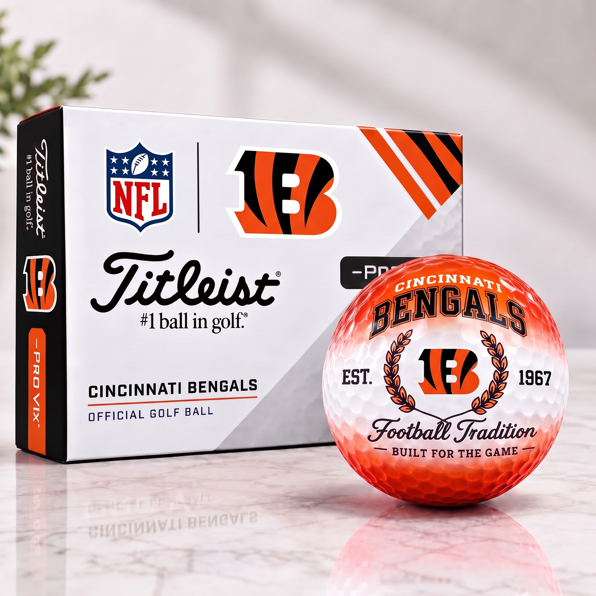 CIN X Custom NFL Football Tradition Golf Ball Set