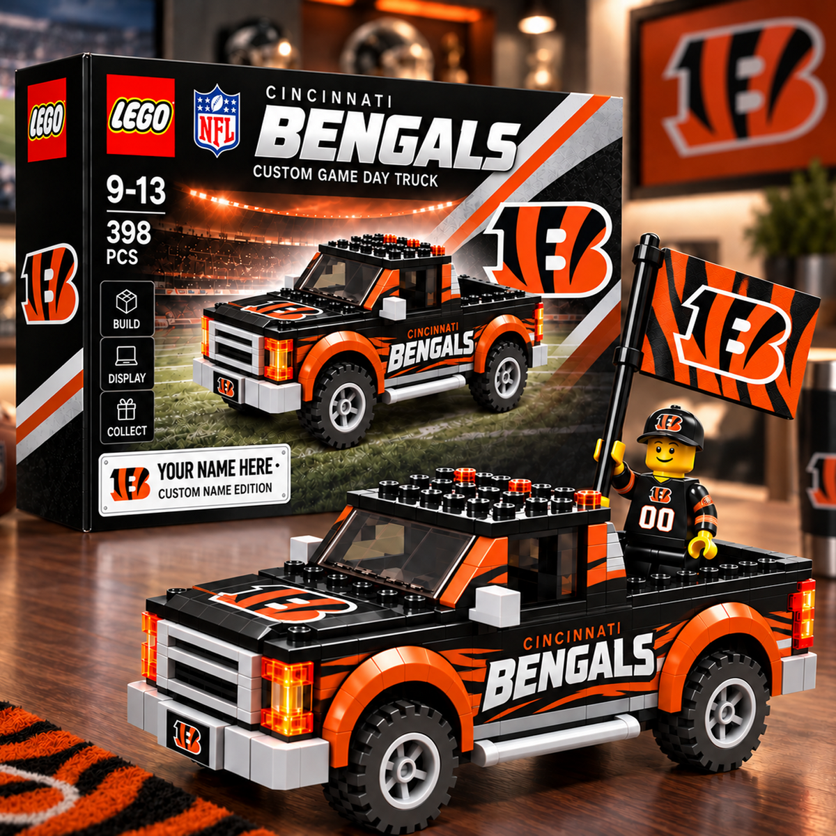 CIN x NFL Building Blocks Truck Toy Set V2