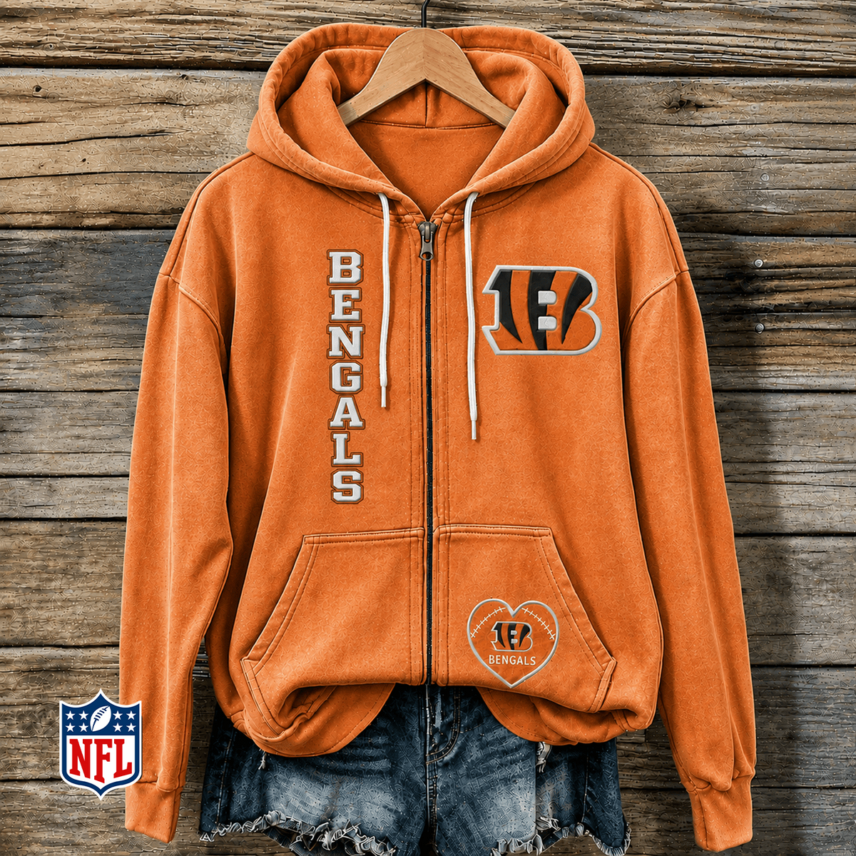 CIN x NFL Full-Zip Fleece Hoodie
