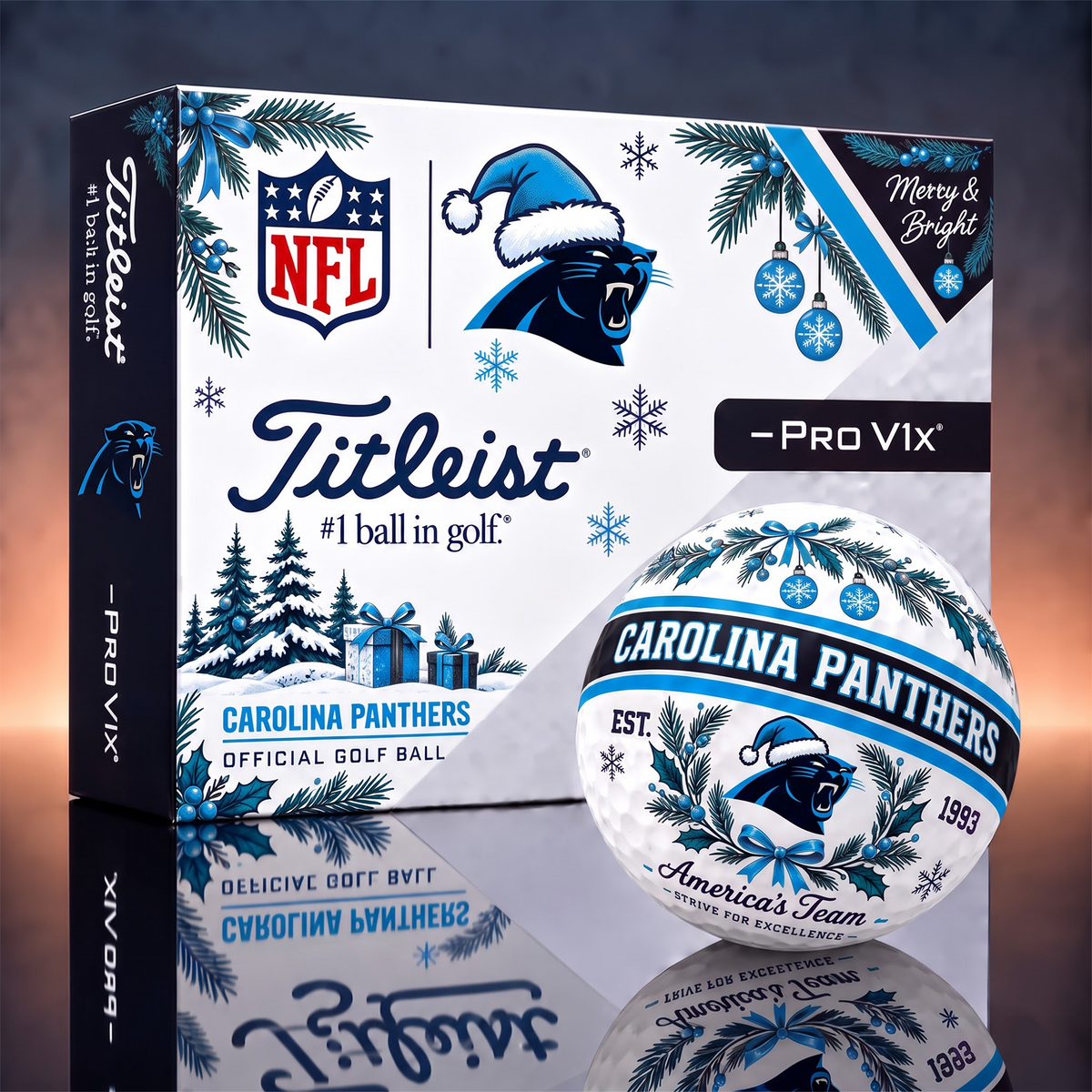 CP x 1-OF-1 NFL TITLEIST CHRISTMAS GOLF BALLS