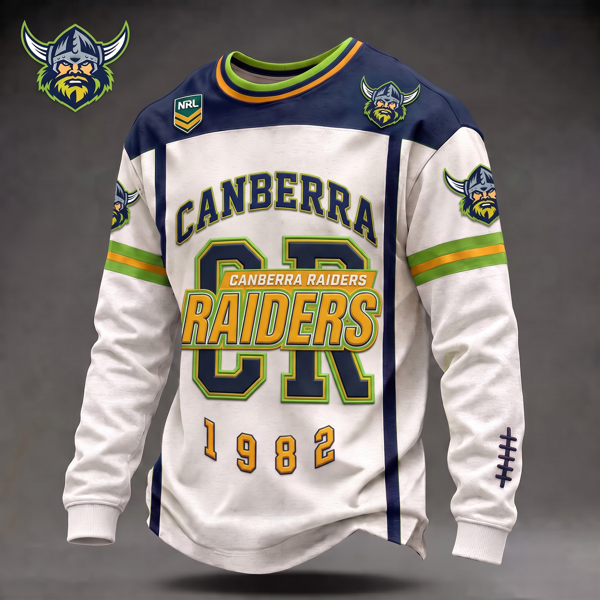 CR x Custom 1-of-1 Personalized NRL Team Vintage Distressed Long Sleeve Shirt