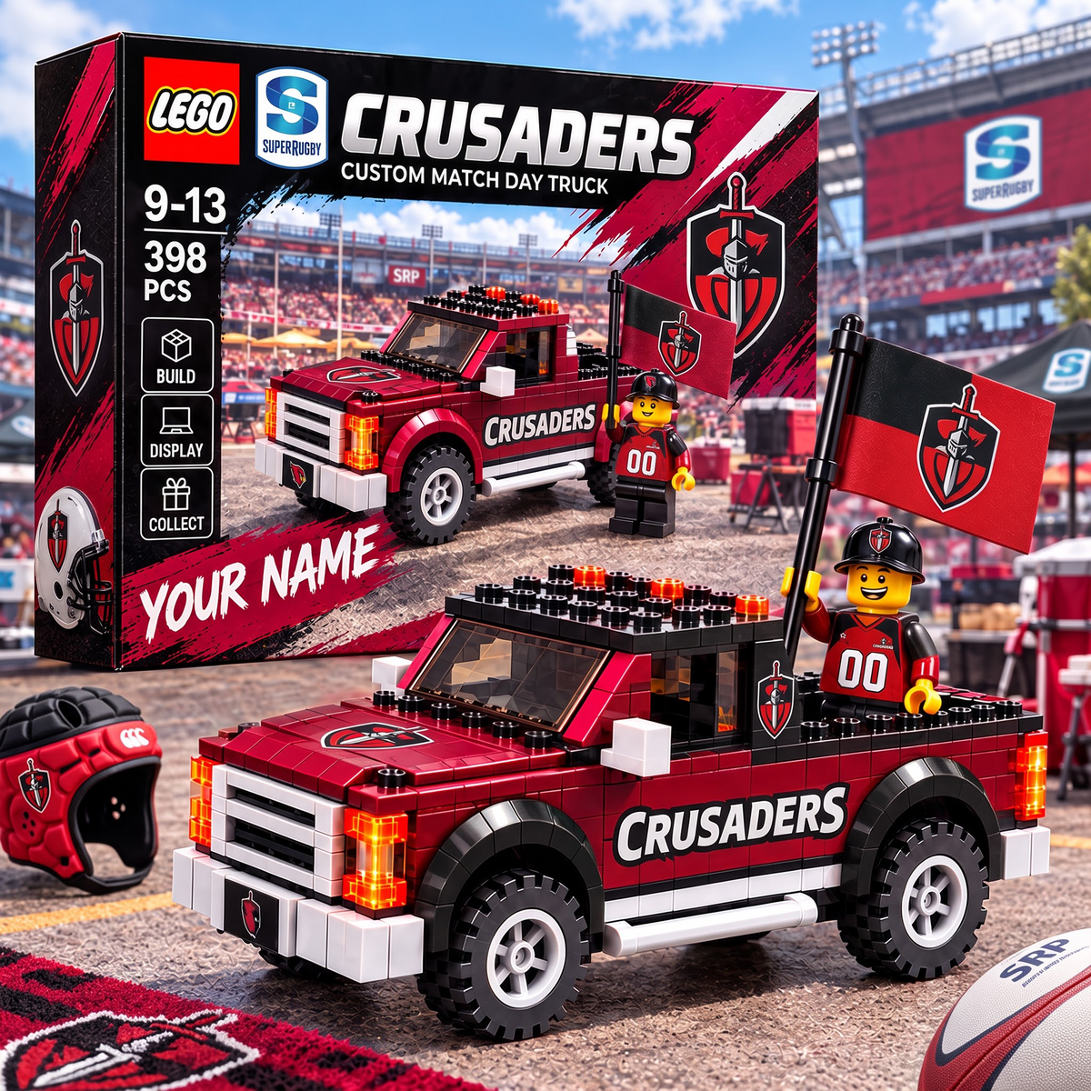 CRU X SRP 1-OF-1 IN-HOUSE CRAFTED CUSTOM GAME DAY TRUCK BRICK SET