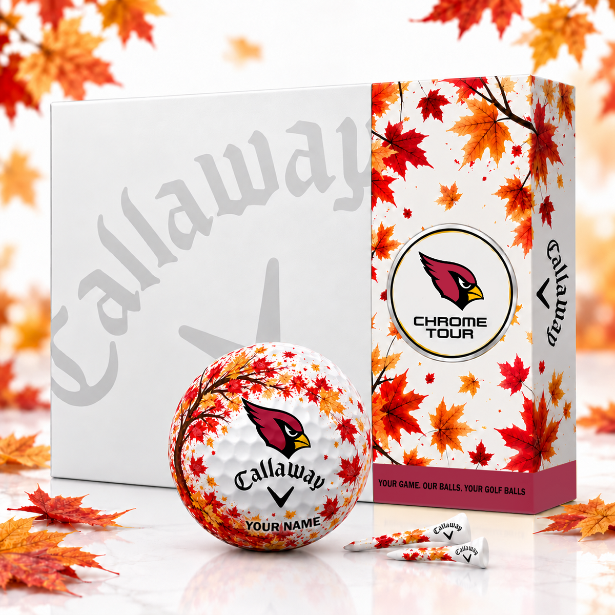 Callaway X Premium NFL ARI FALL EDITION PERSONALIZED GOLF BALL – LIMITED EDITION V2
