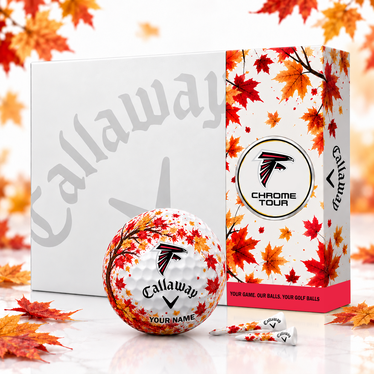 Callaway X Premium NFL ATL FALL EDITION PERSONALIZED GOLF BALL – LIMITED EDITION V2