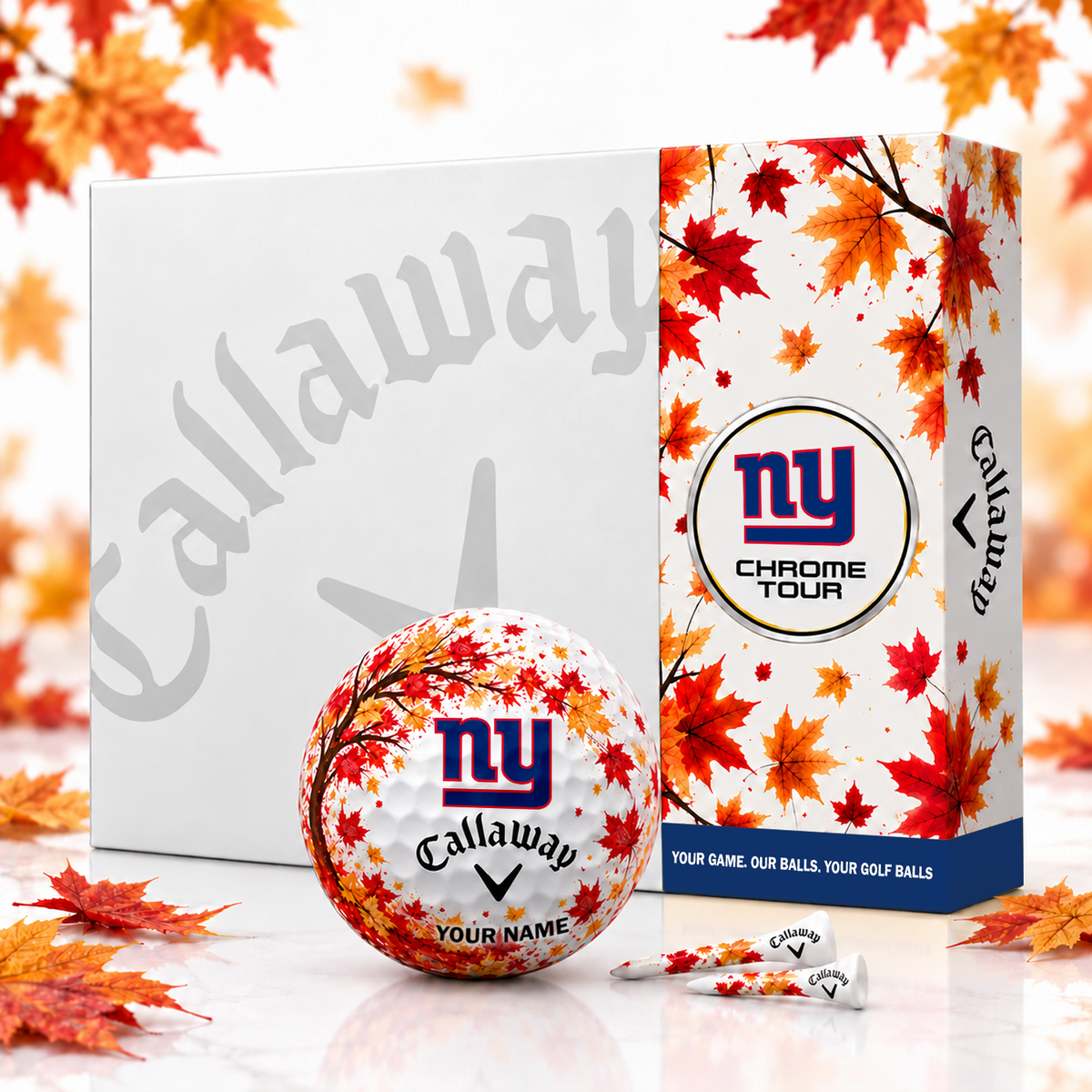 Callaway X Premium NFL NYG FALL EDITION PERSONALIZED GOLF BALL – LIMITED EDITION V2