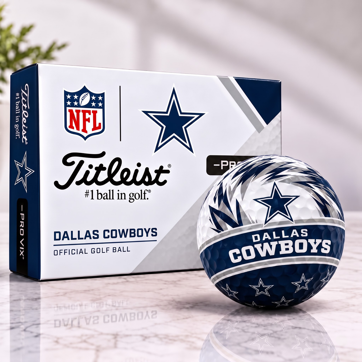 DAL X NFL 1-OF-1 IN-HOUSE CRAFTED TITLEIST PRO V1X NFL GOLF BALLS