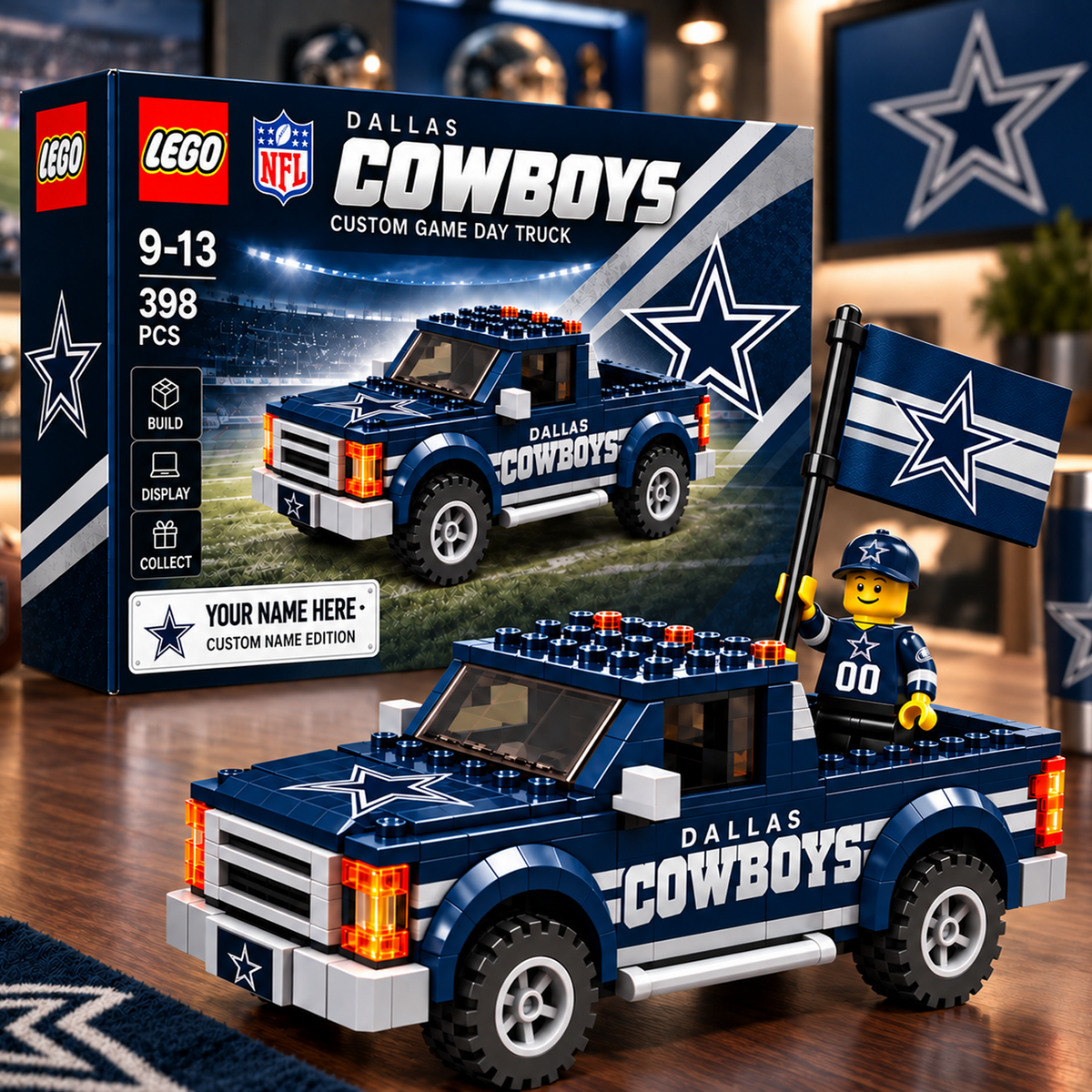 DAL x NFL Building Blocks Truck Toy Set V2