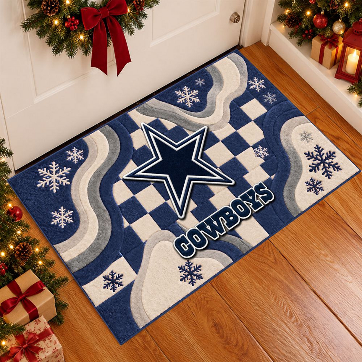 DAL x NFL Christmas Doormat