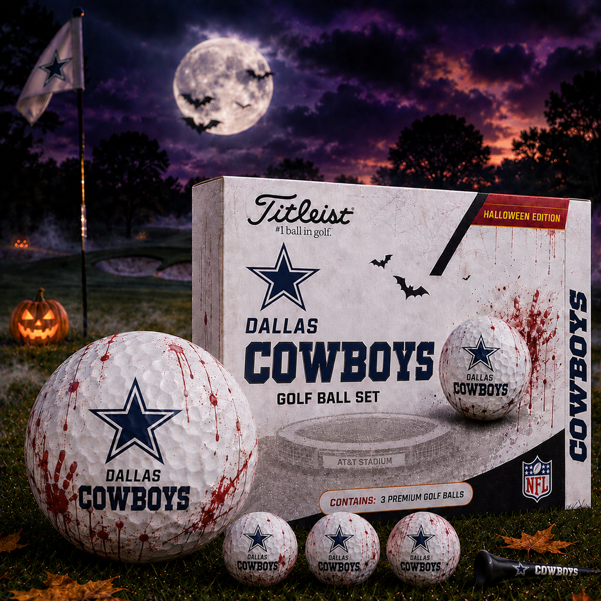 DAL x NFL Halloween Edition Golf Ball Set – 3 Premium Golf Balls