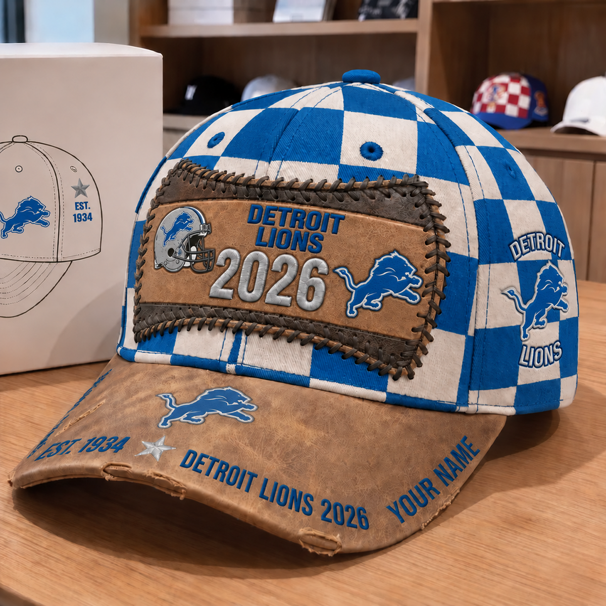 DET x NFL Vintage Casual Football Hat