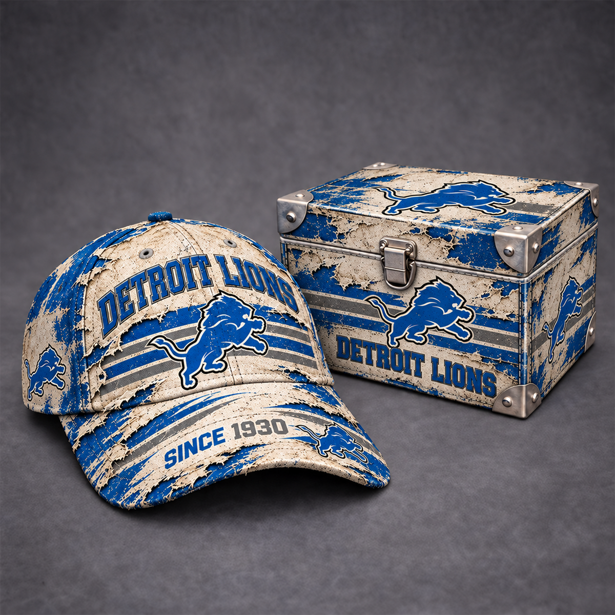 DL x 1-of-1 NFL Distressed Baseball Cap And Gift Box Set
