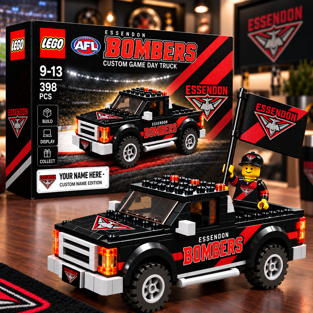 ESS x AFL Building Blocks Truck Toy Set V2