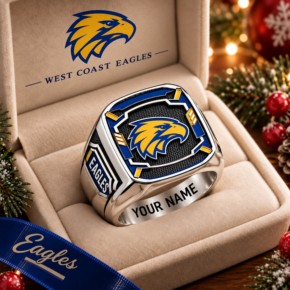 Exclusive AFL x WCE Personalized Name Ring
