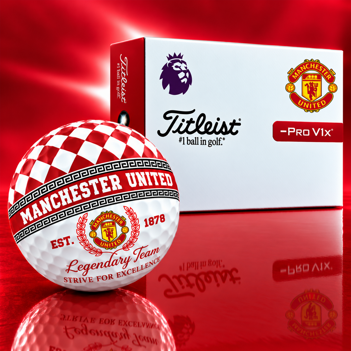 Exclusive EPL x MUN Legendary Team V10 Golf Ball