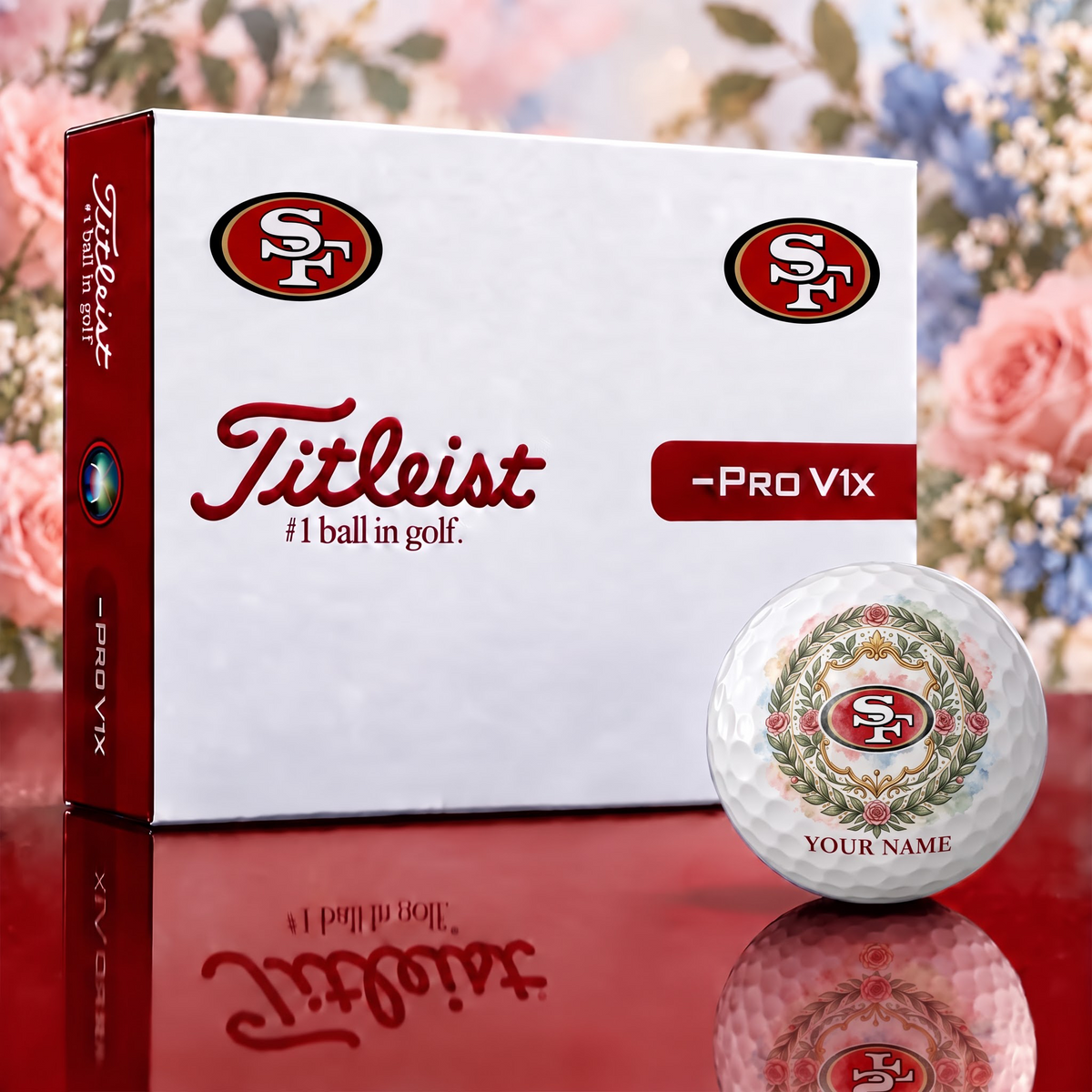 Exclusive Floral NFL x SF Golf Ball