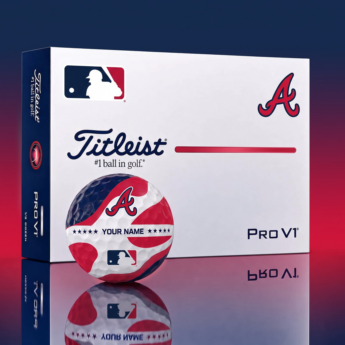 Exclusive MLB x ATL Personalized Name Golf Ball