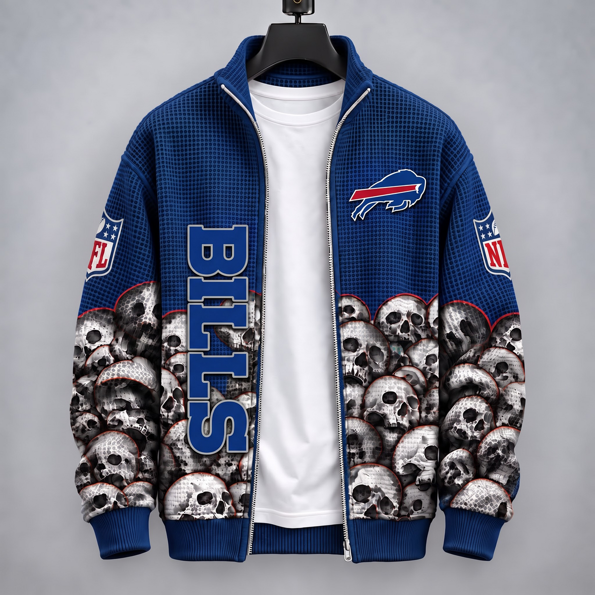 Exclusive NFL x BUF Death Skull Waffle Sweatshirt