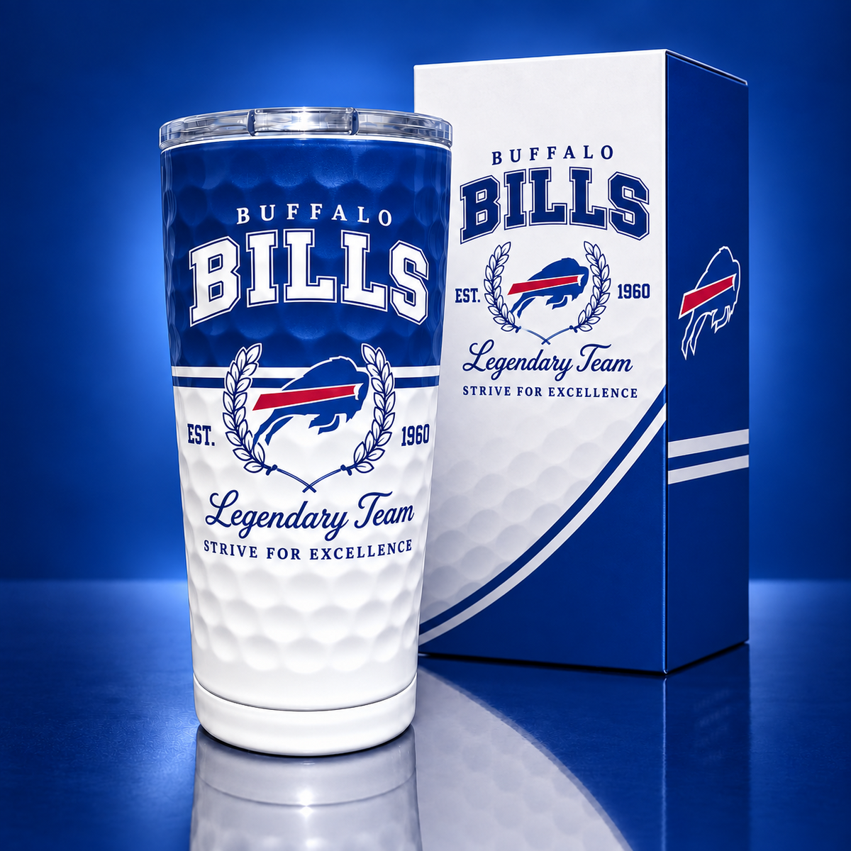 Exclusive NFL x BUF Legendary Team Golf Tumbler