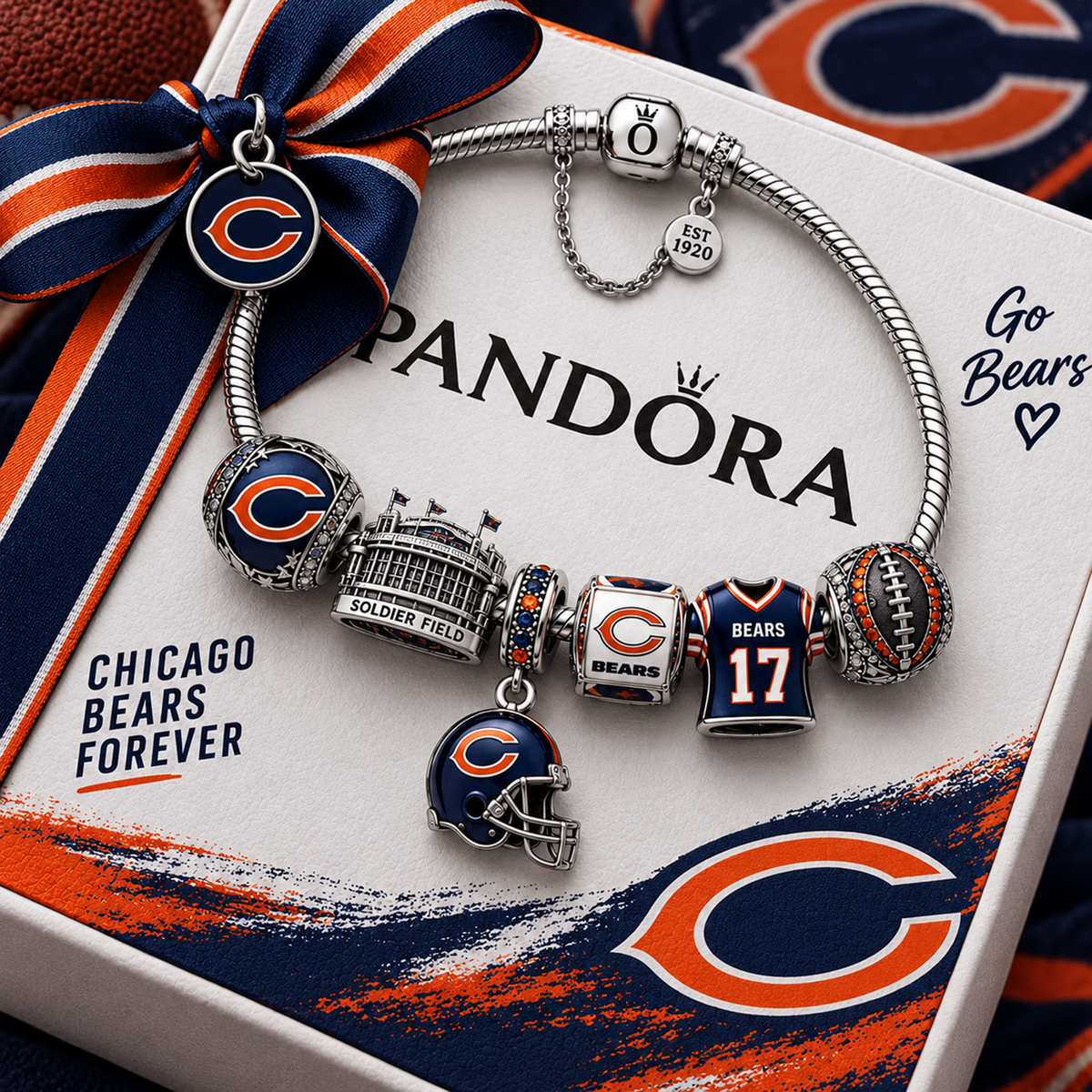 Exclusive NFL x CHI Charm Bracelet Set