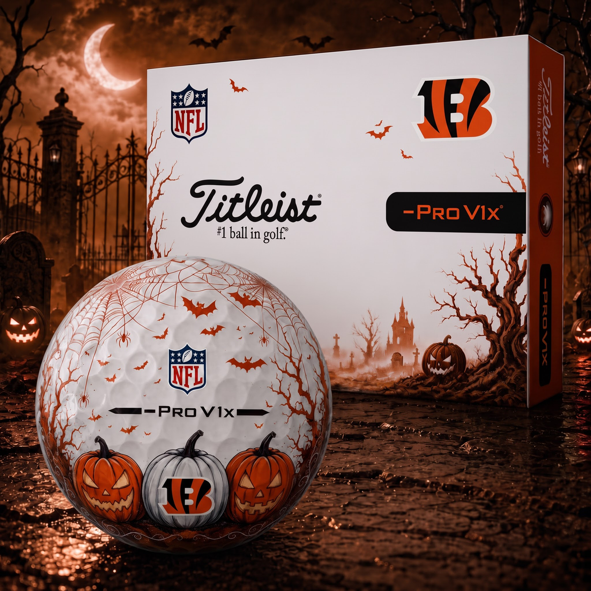 Exclusive NFL x CIN Halloween V2 Golf Ball