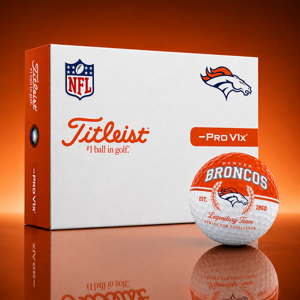 Exclusive NFL x DEN Legendary Team Golf Ball