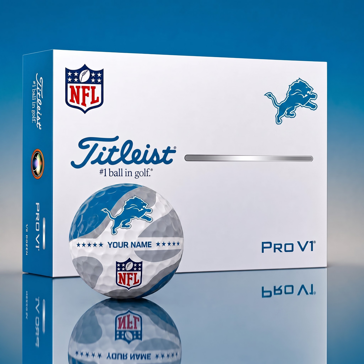 Exclusive NFL x DET Personalized Name Golf Ball